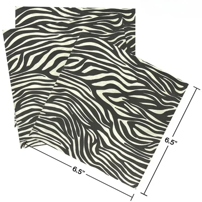 Wholesale Commercial Printing - 20 stücke 33cm 2-lagiger neuer Schwarz-Weiß-Leoparden