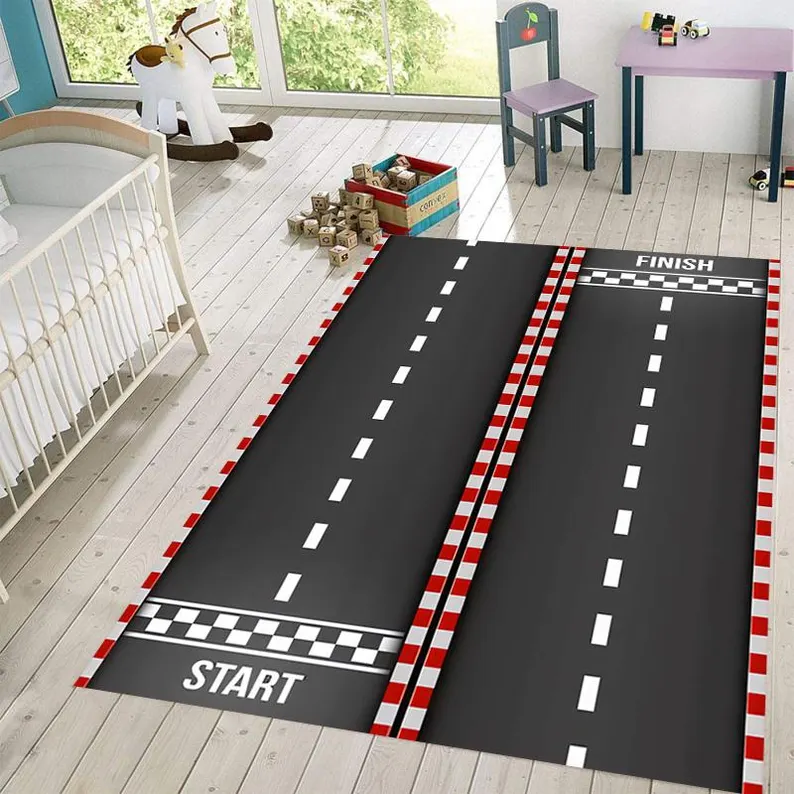 Commercial Printing Format - Rennstrecke Teppich Urban Transport Parkplatz Bedruckte