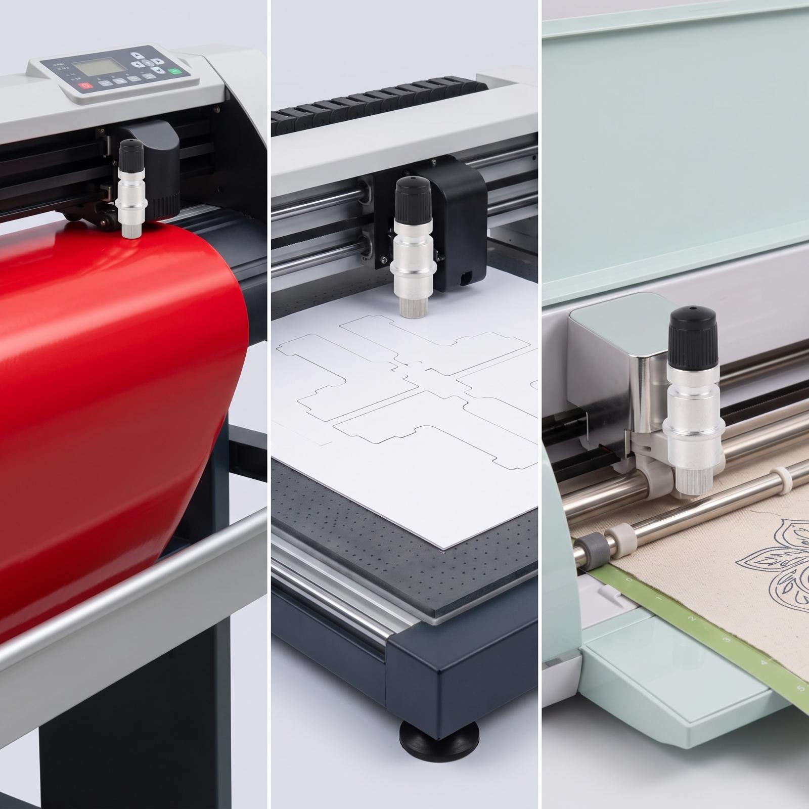 Cutting Plotter Blade - Plotter-Schneidständer mit silbernem Zylinderkörper und schwarzer