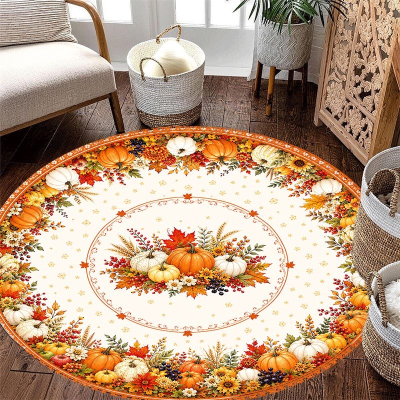 Herbst-Kürbis-Ernte Runder Tep – Wholesale Commercial Printing Bewertung und Preis