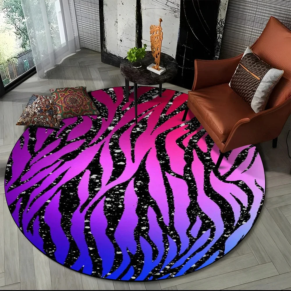 Pink Zebra Stripe Print Round  – Commercial Printing Format Bewertung und Preis